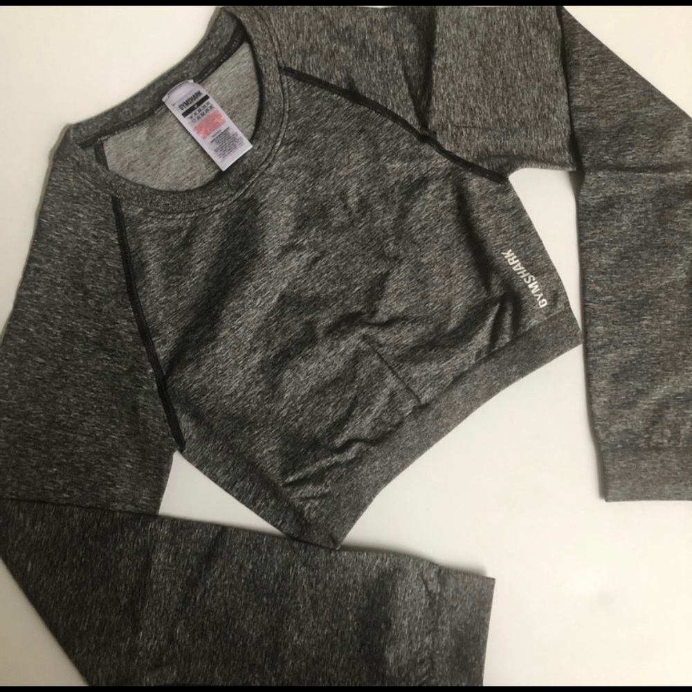 Gray Gymshark Crop